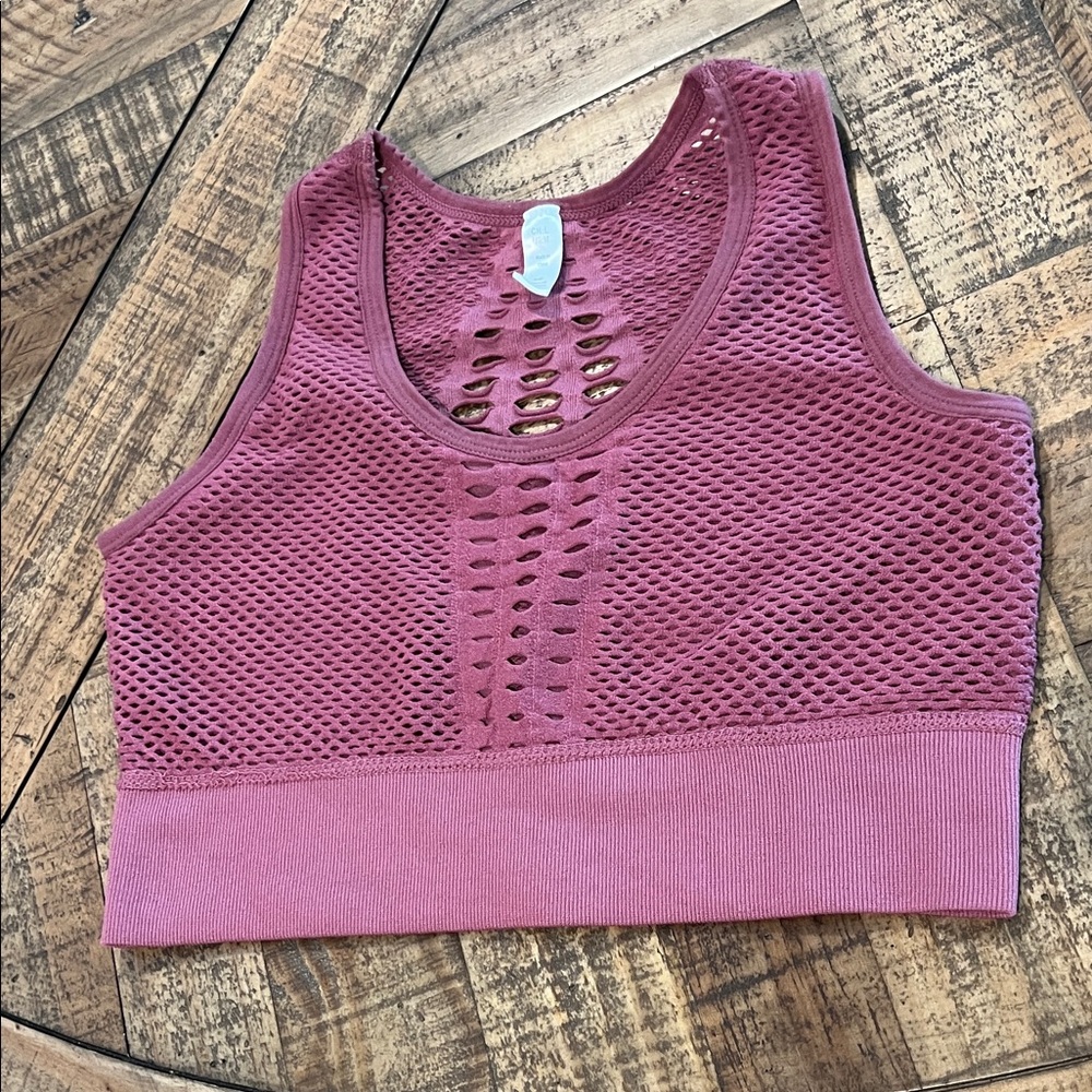 Mesh Bikini Top in Mauve